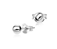 Silver Ball Stud Earrings STS-1024-4